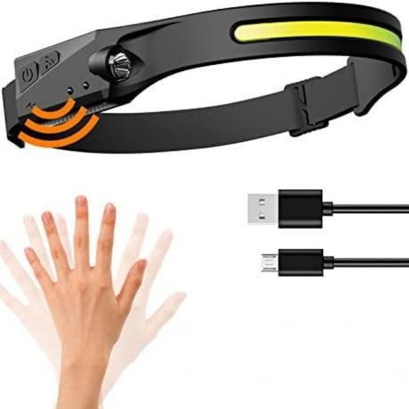 Rechargeable LED Headlamp, Headlamp Flashlight Wide Beam, Lightweight (1 Pack) - Picture 8 of 14